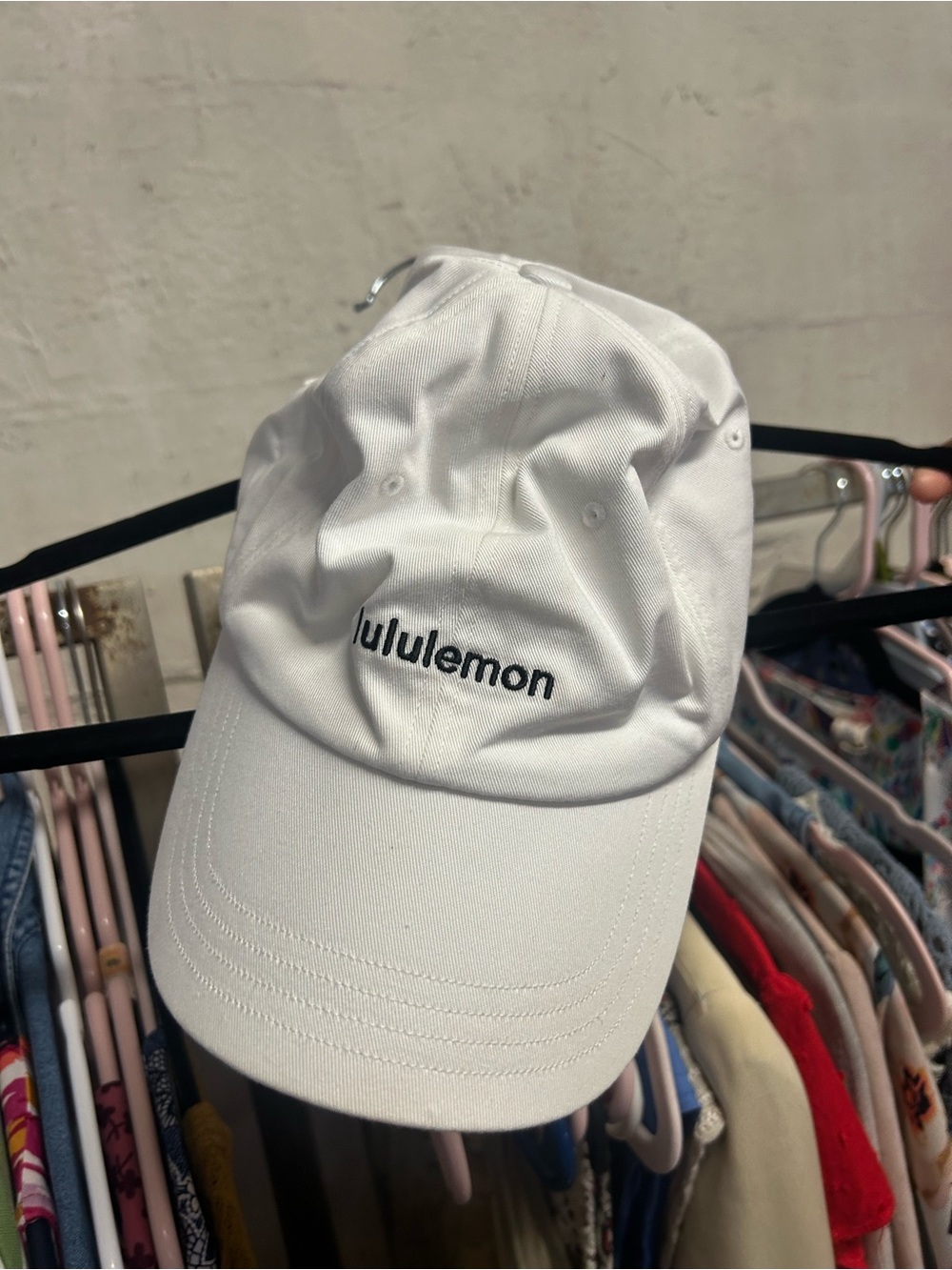 lululemon White Curved-Brim Baseball Cap with Logo